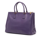 Large Saffiano Lux Galleria Double Zip Satchel
